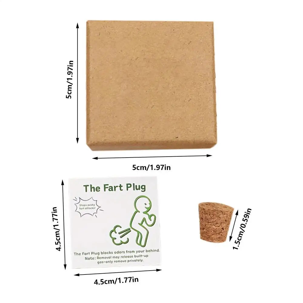 Prank Stuff Hilarious Fart Plug Toys with Card Prank Toys with Storage Box Cartoon-Designed with Humorous Quotes and Jokes