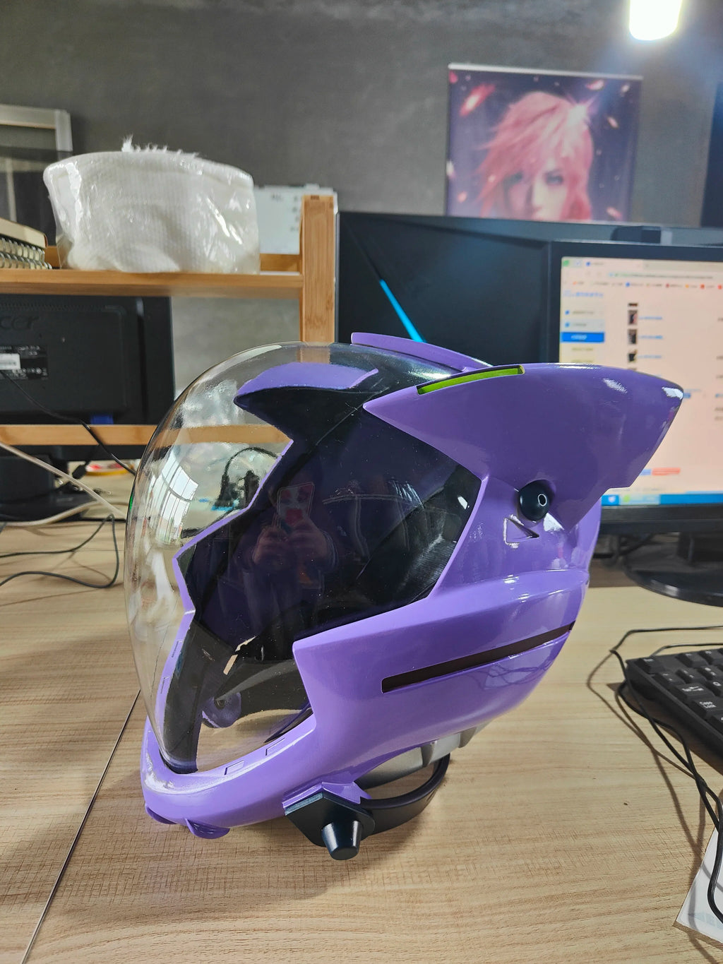 For Women Men Cos Masks Asuka Cos Langley Soryu Cosplay Helmet Anime Game Punk Makinami Illustrious Accessories Party Props Mask - Big Tim's Magic Emporium