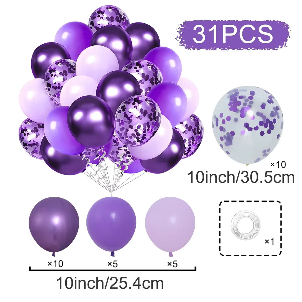 Balloon birthday decoration set layout wedding party supplies Children's Day anniversary background atmosphere sequin balloon de