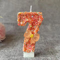 Birthday Candle Bow Orange Creative Ceremony Surprise Digital Decoration Candle Flower Style
