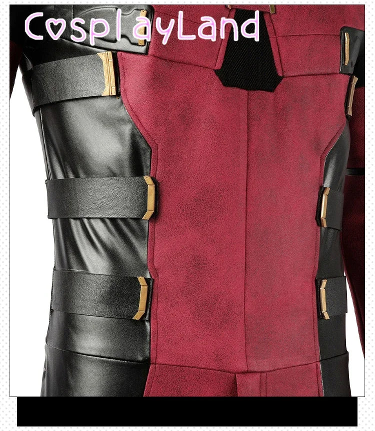 New Arrival DP3 Mr. Pool Cosplay Costume Hero Complete Clothes Red Leather Men Jumpsuit Halloween Carnival Christmas Outfit - Big Tim's Magic Emporium