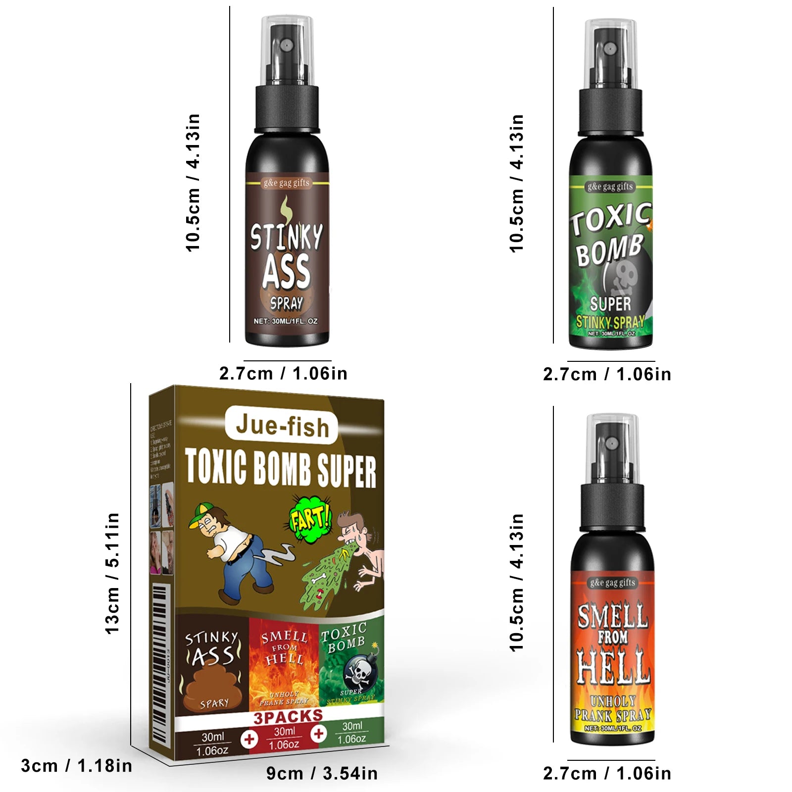 Novelties Liquid Fart Gag Prank Joke Spray Can Stink Bomb Smelly Stinky Gas Joke Sprinkle Prank Family Entertainment Supply by Big Tim's Magic Emporium
