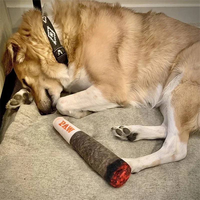 Funny Interactive Dog Toys Cigar Design Plush Squeaky Pet Toys Grinding Teeth Creative Chew Cool Stuffed Gifts for Dog Birthday - Big Tim's Magic Emporium