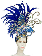 The Stardust Dionysia – Elegant Feathered Samba Carnival & Masquerade Headdress