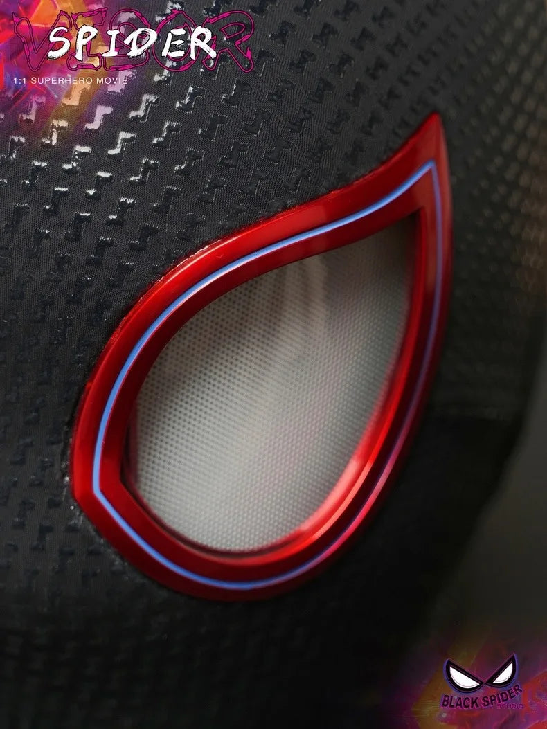 1:1 Mascara Miles Spider-Man Headgear Cosplay Moving Eyes Electronic Mask Remote Control Toys Cosplay costume Adults Kids Gift by Big Tim's Magic Emporium