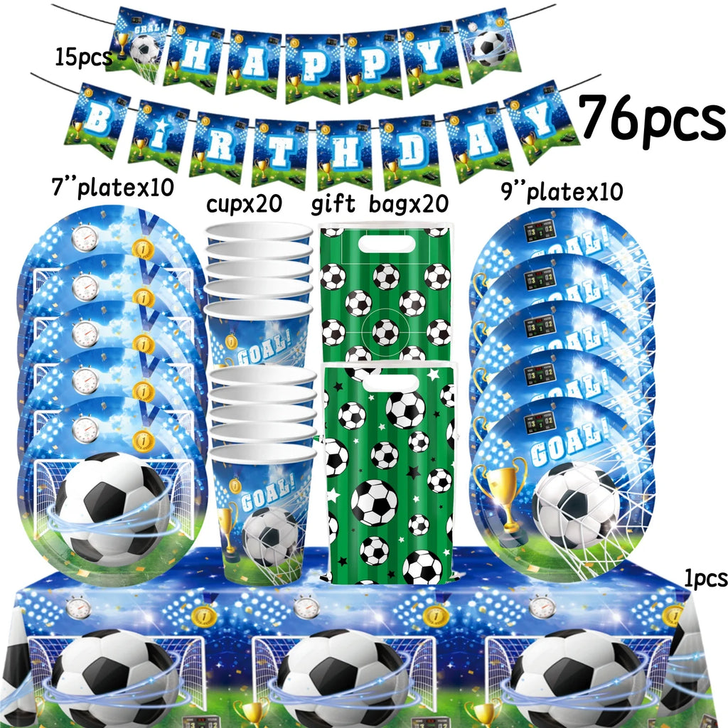 Football Party Stuff Soccer Party Tableware Tablecloth Napkin Cup Plate Soccer Party Backdrop Baby Shower Football Party Favors - Big Tim's Magic Emporium