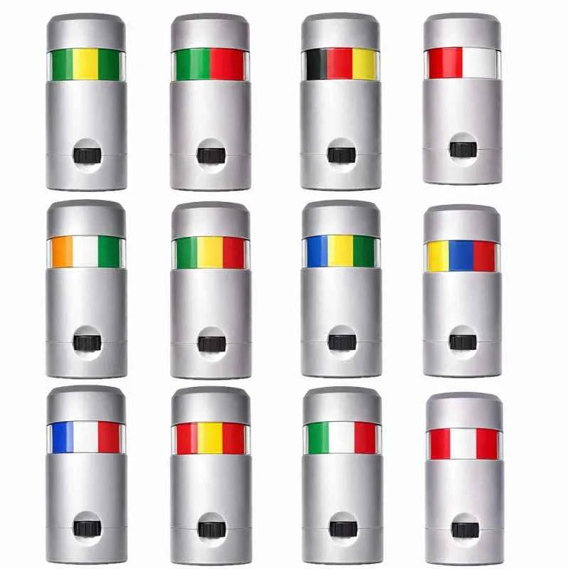 3 Colors Face Body Paint Sticks National Flag Graffiti Oil Palette for World Cup Soccer Fans Party Makeup Tattoo Painting Tool