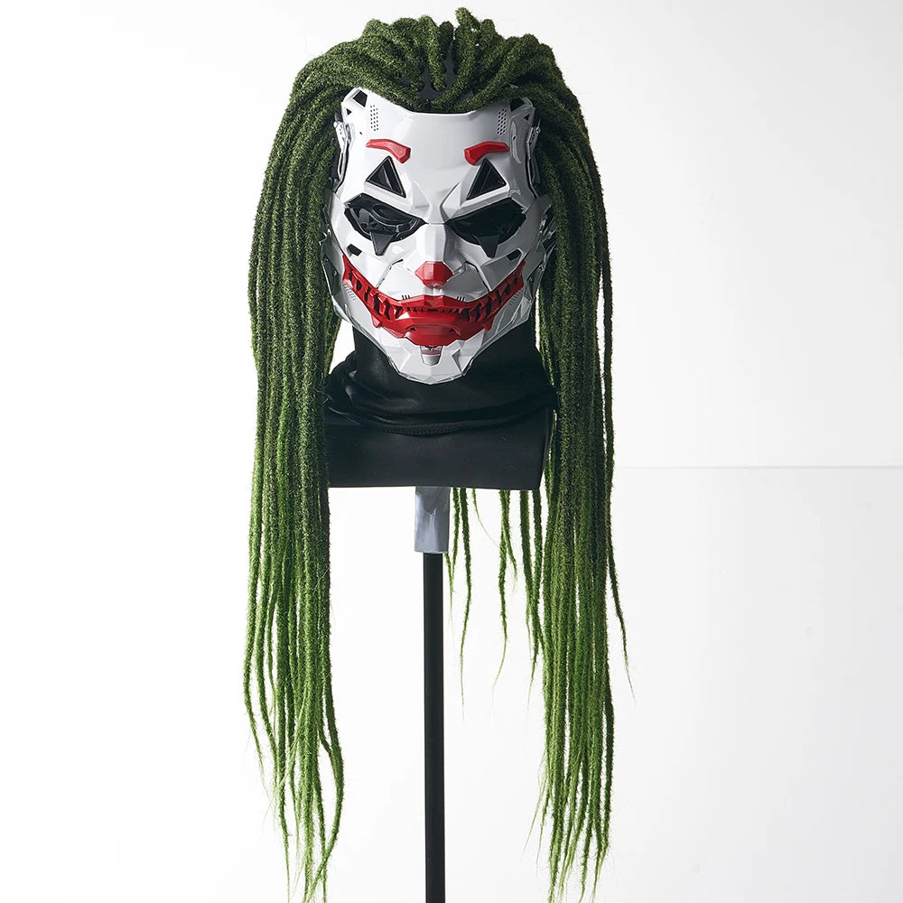Joker Masks Cyberpunk Masks Clown Braids 2d Cosplay Resin Custom Products Halloween Anime Role-Playing Props And Gifts Toys - Big Tim's Magic Emporium
