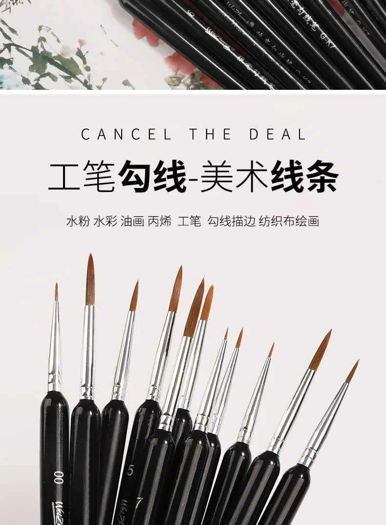 11 PCS Detail Paint Brush Set Miniature Fine Tip Paint Brush for Acrylic Painting, Watercolor, Face, Crafts, Line Drawing Artist