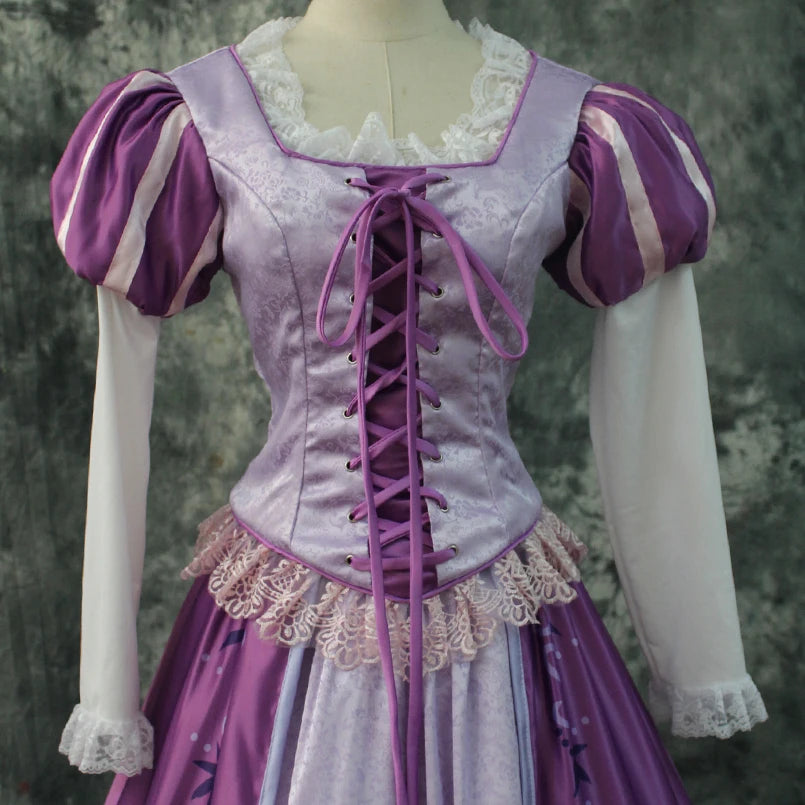 Custom Made Halloween Carnival Party Rapunzel Princess Costume Cosplay Purple Dress - Big Tim's Magic Emporium