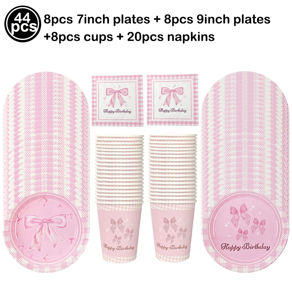 Bow Party Honeycomb Centerpieces Pink Bow Birthday Decorations Bow Baby Shower Decor Coquette Birthday Decorations