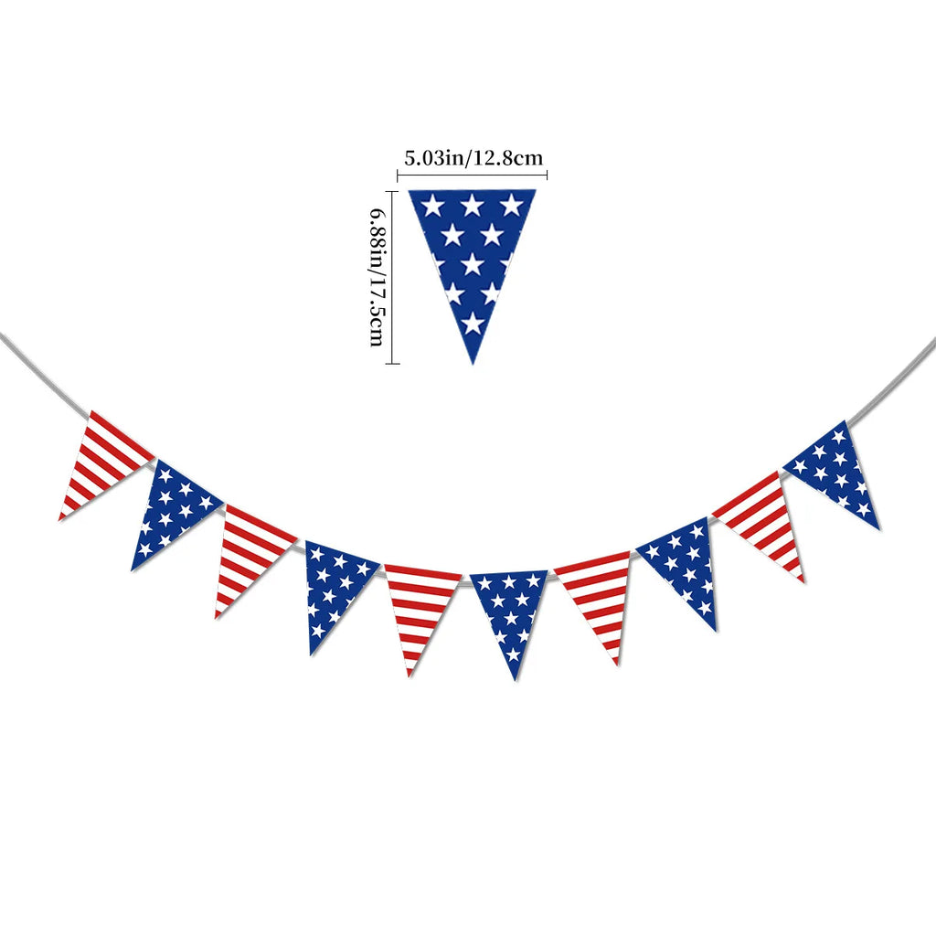 American Party Decorations Independence Day Supplies Banner Balloons Plates For USA 4th Of July Patriotic Theme Party Supplies
