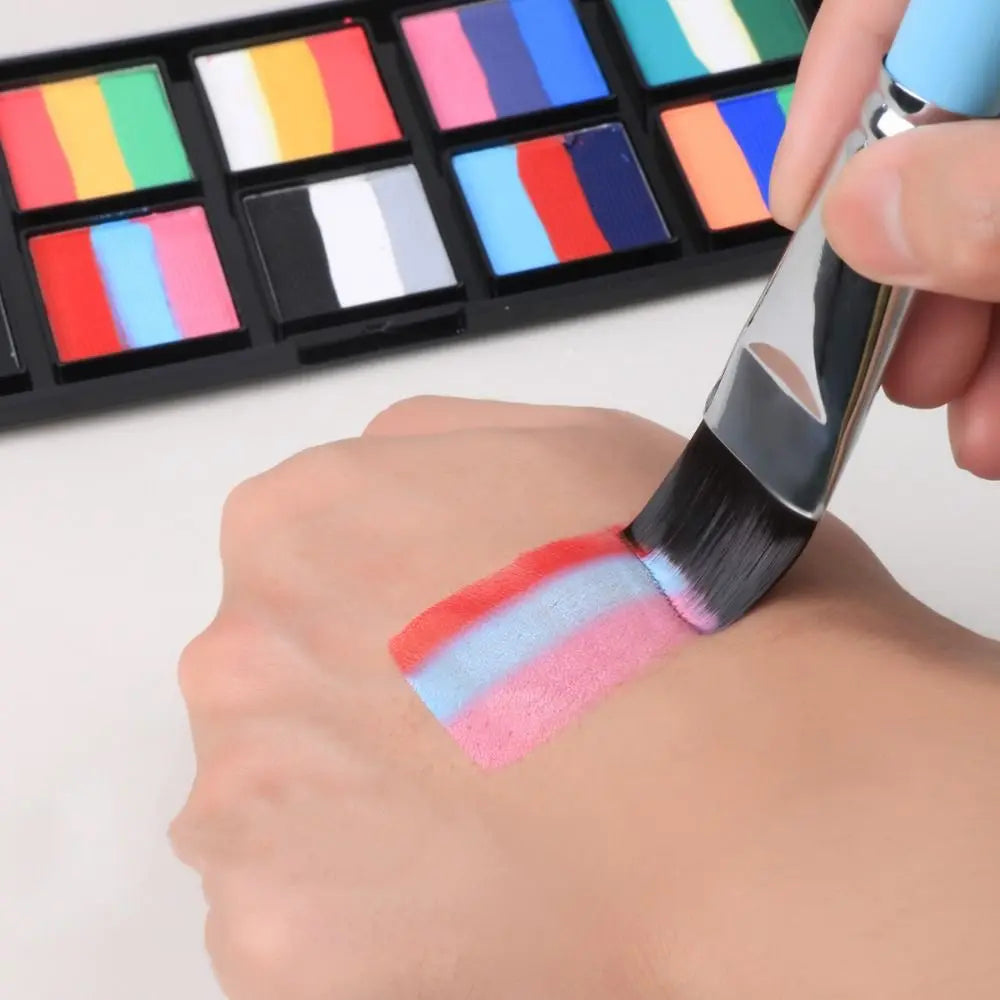 Body Pinting Face Body Art Paint Multifunctional Wooden Handle Drawing Art Pen with Storage Box Portable Oil Painting Brushes