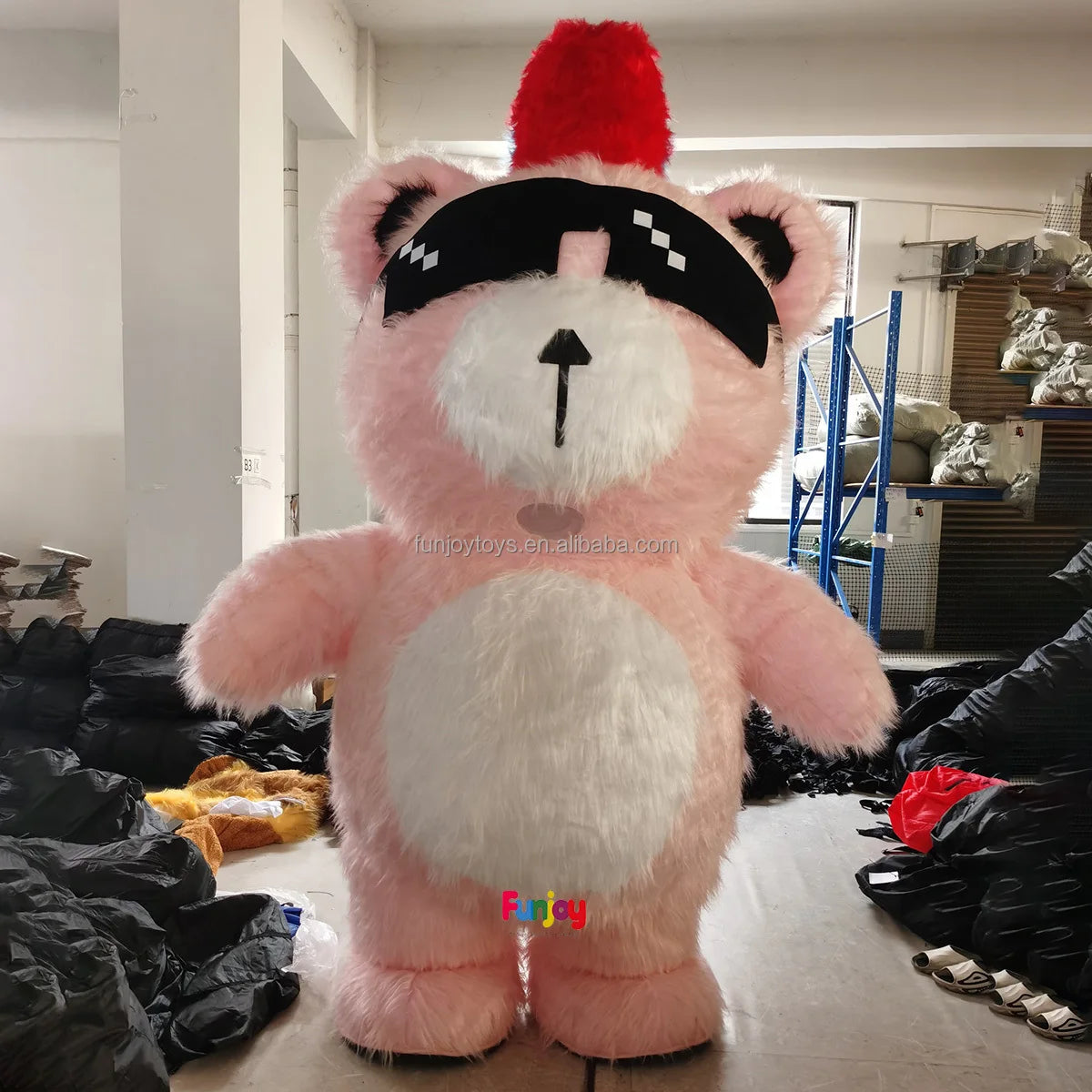 Popular Custom Giant Inflatable Cool Bear Mascot Costume with Sunglasses Halloween Xmas Cartoon Animal Cosplay Outfits - Big Tim's Magic Emporium