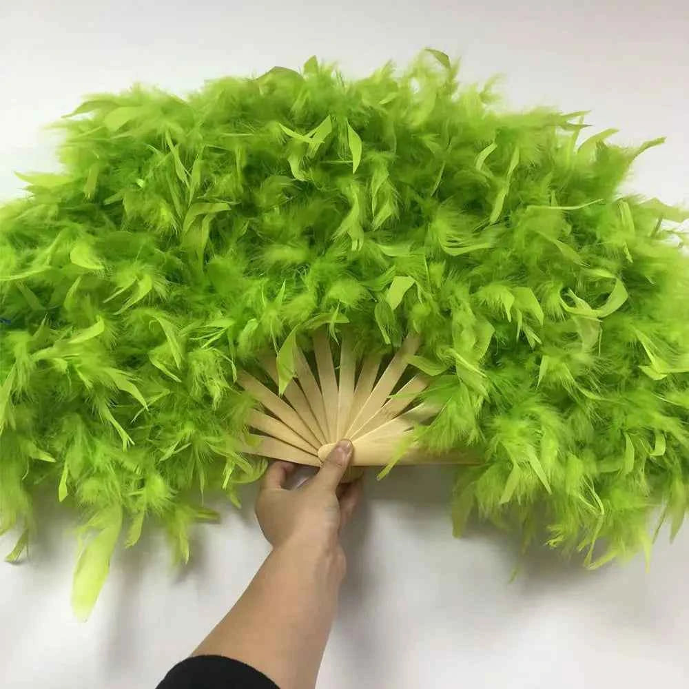 70*40cm Large Pink Feather Fan Stage Performance Dance Fan Photography Props Lolita Feather Folding Fan Wedding Party Decoration