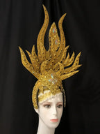The Stardust Wings of Radiance – Deluxe Feathered Samba & Carnival Crown