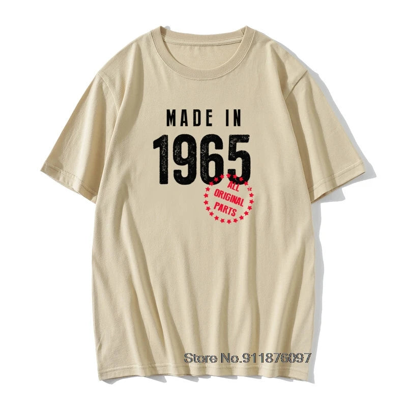 Funny T shirt Husband Birthday Gift 100% Cotton Retro TShirts 1965 1966 1967 1968 1969 Vintage Print Man Round Neck Clothes - Big Tim's Magic Emporium