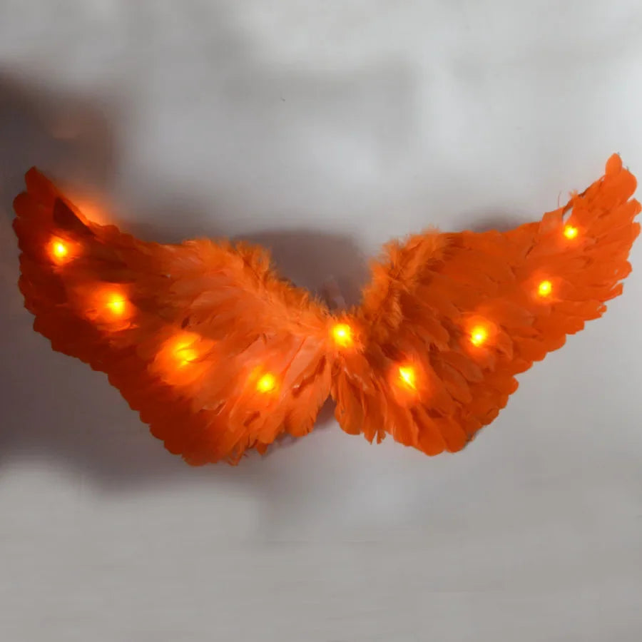 Party Glow LED Angel Feather Wing with Luminous Light Up Effect for Costume Birthday, Wedding and Christmas - Big Tim's Magic Emporium