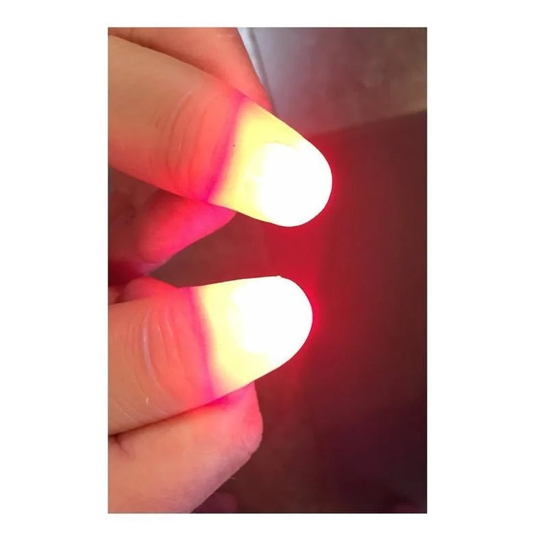 2/4PCS Magic Trick Fingers Thumbs with LED Battery Powered Magic Props Halloween Magic Trick Fingers Thumbs Toys for Adult