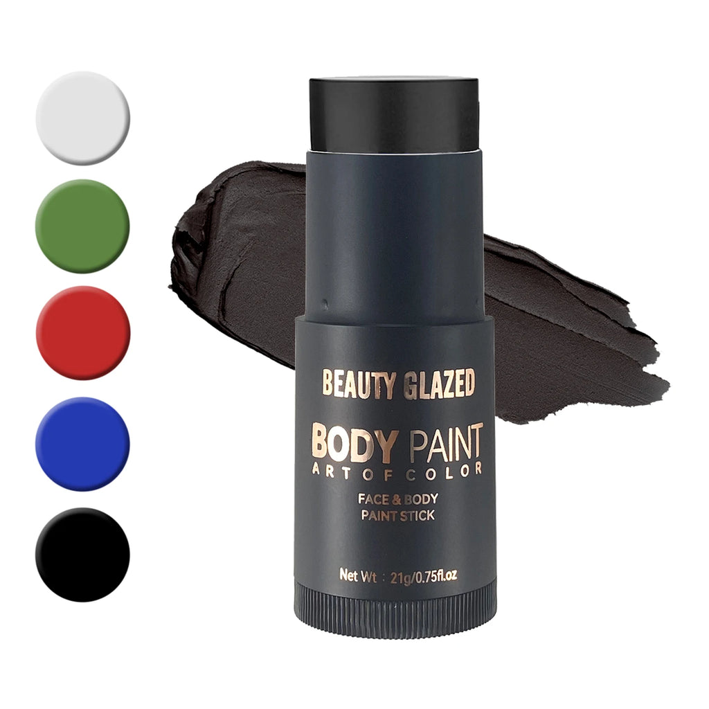 5 Colors Face &Body Paint, Non-Toxic,Professional Painting Kit For Party, Cosplay,Safe For Sensitive Skin,Mardi Gras Makeup