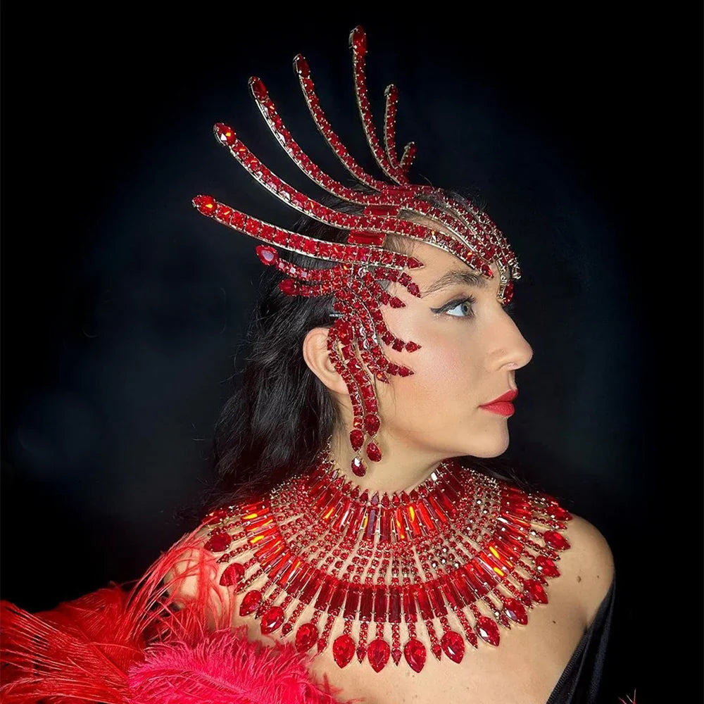 Rhinestone Showgirl Headpiece