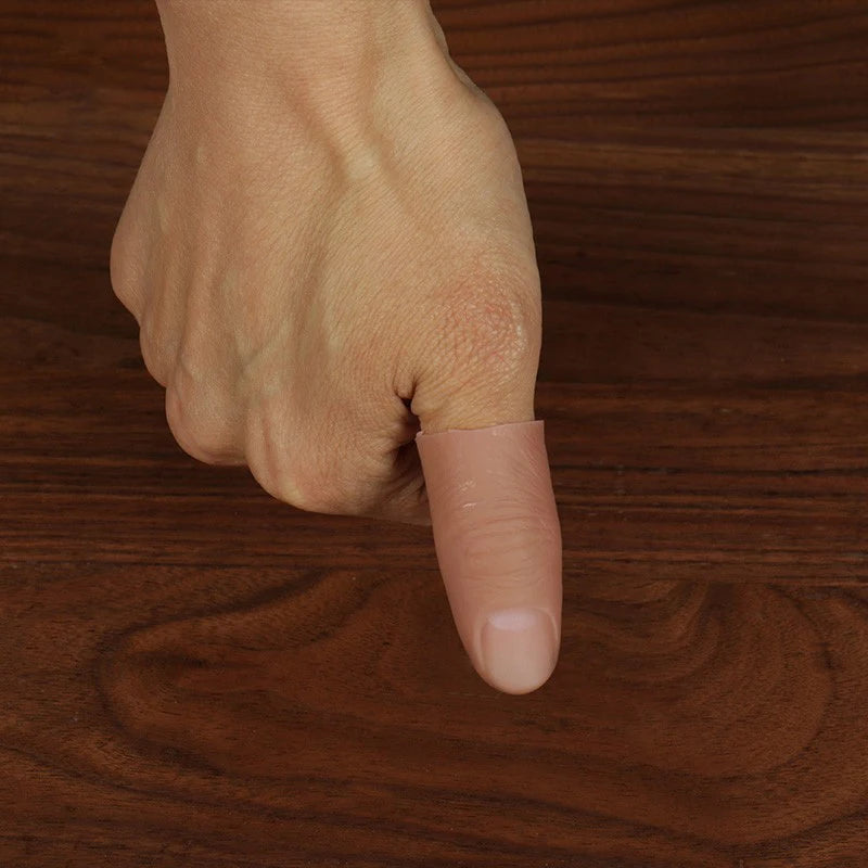 Thumb Tip Finger Fake Magic Trick Close Up Vanish Appearing Finger Trick Props Toy Halloween Funny Prank Party Magician Accessor