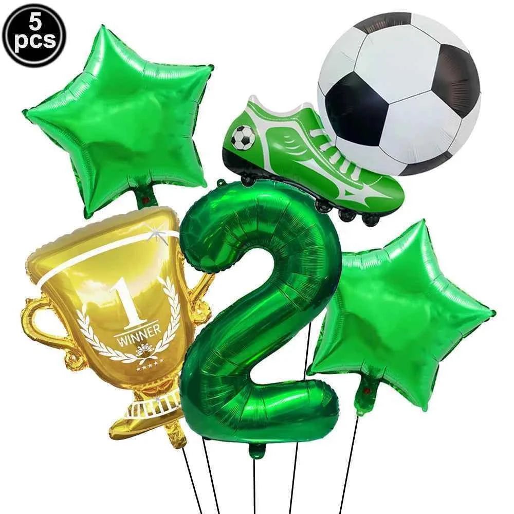 Soccer Party Decoration Balloons Soccer Balls Football Sneakers Trophy Foil Balloons for Birthday Sports Theme Party Supplies