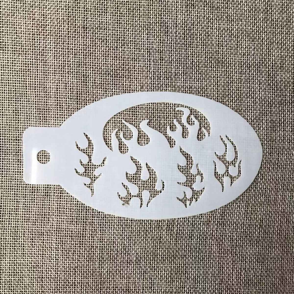 5.3*3inch Fire Face Body Paint Stencils for Painting Scrapbook Coloring Embossing Album Decorative Template
