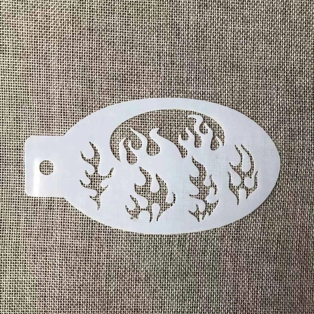 5.3*3inch Fire Face Body Paint Stencils for Painting Scrapbook Coloring Embossing Album Decorative Template