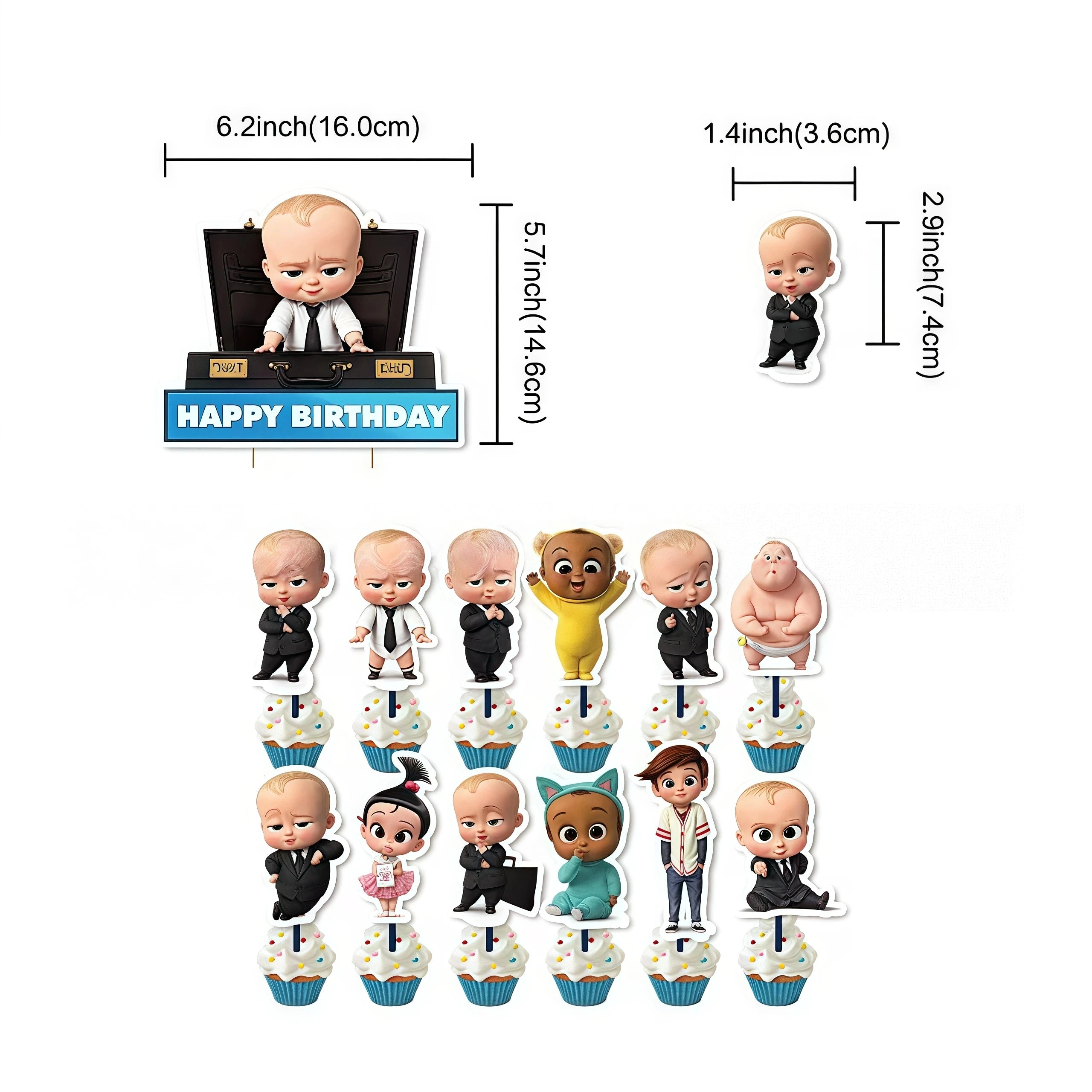 Cartoon Bossed Baby Newborn 1st Birthday Party Decorations Cute Balloons Plates Banner Tableware Set for Kids Party Favors Gifts