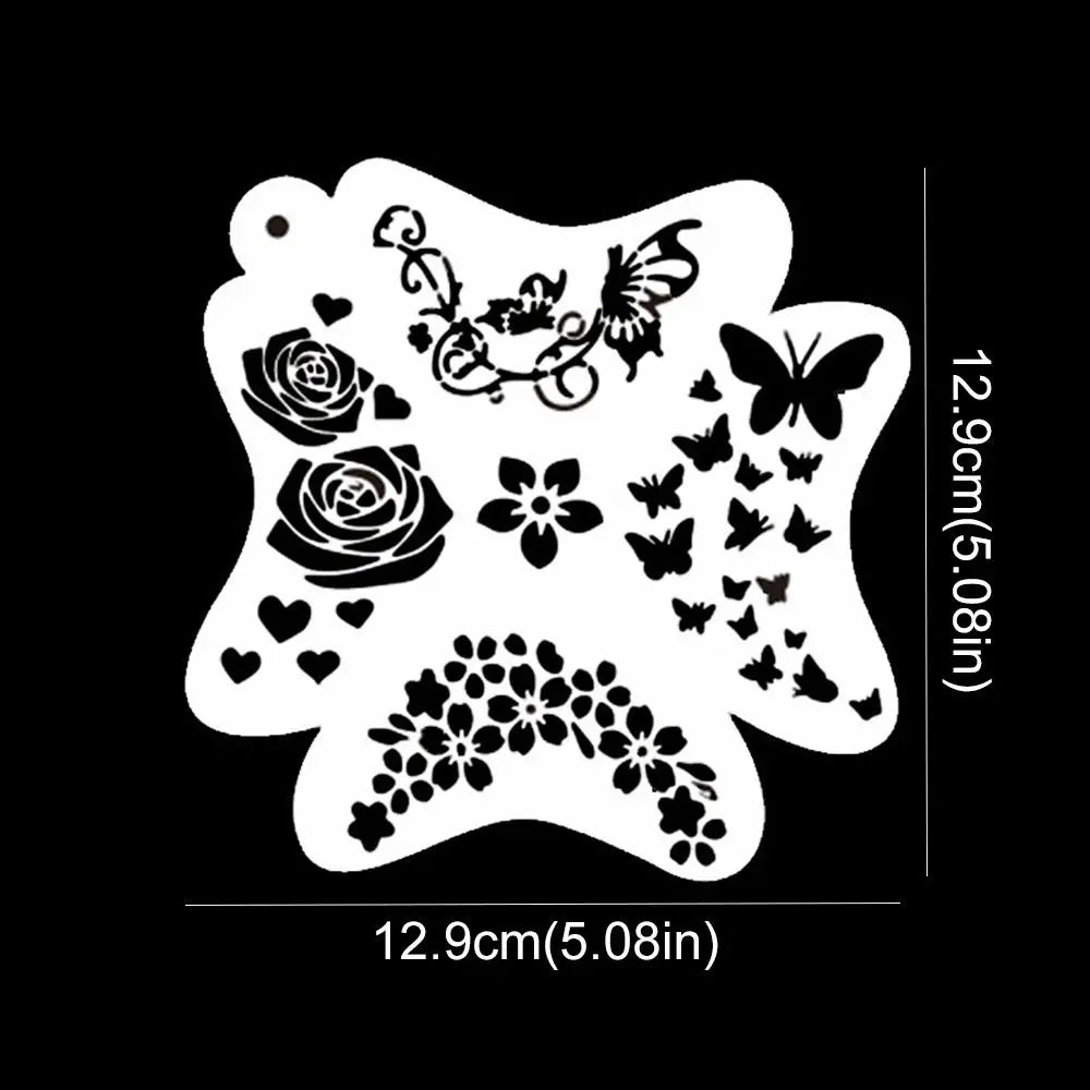 Face Paint Stencils Professional Body Art Paint Stencils Reusable for Adults Kids Easily Use Templates for Parties Makeup Tools