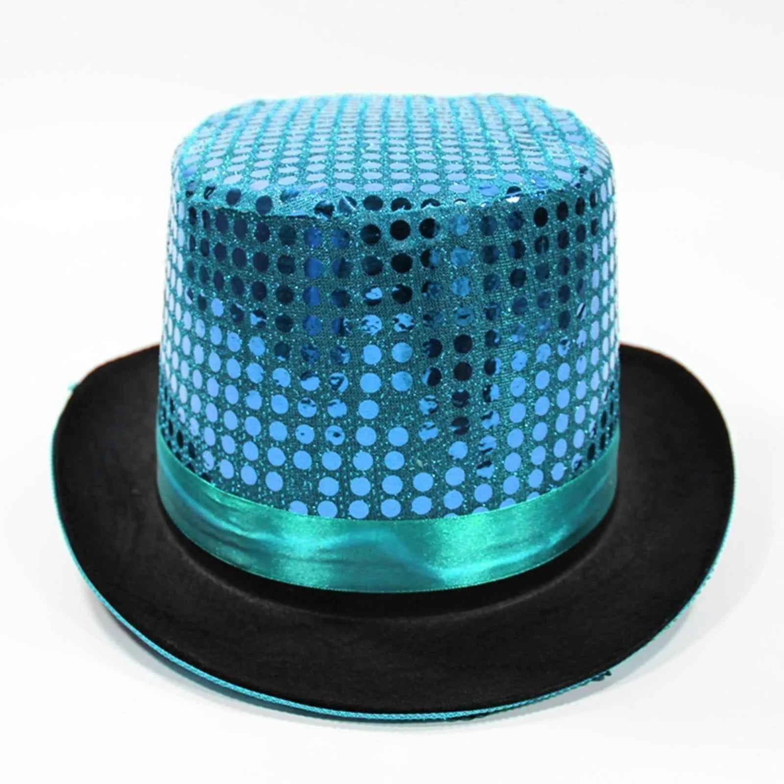 Magician Top Hat Jazz Sparkling Mirror Hat Male And Female Comedians Performing Hats Stage Lighting Focusing Hat