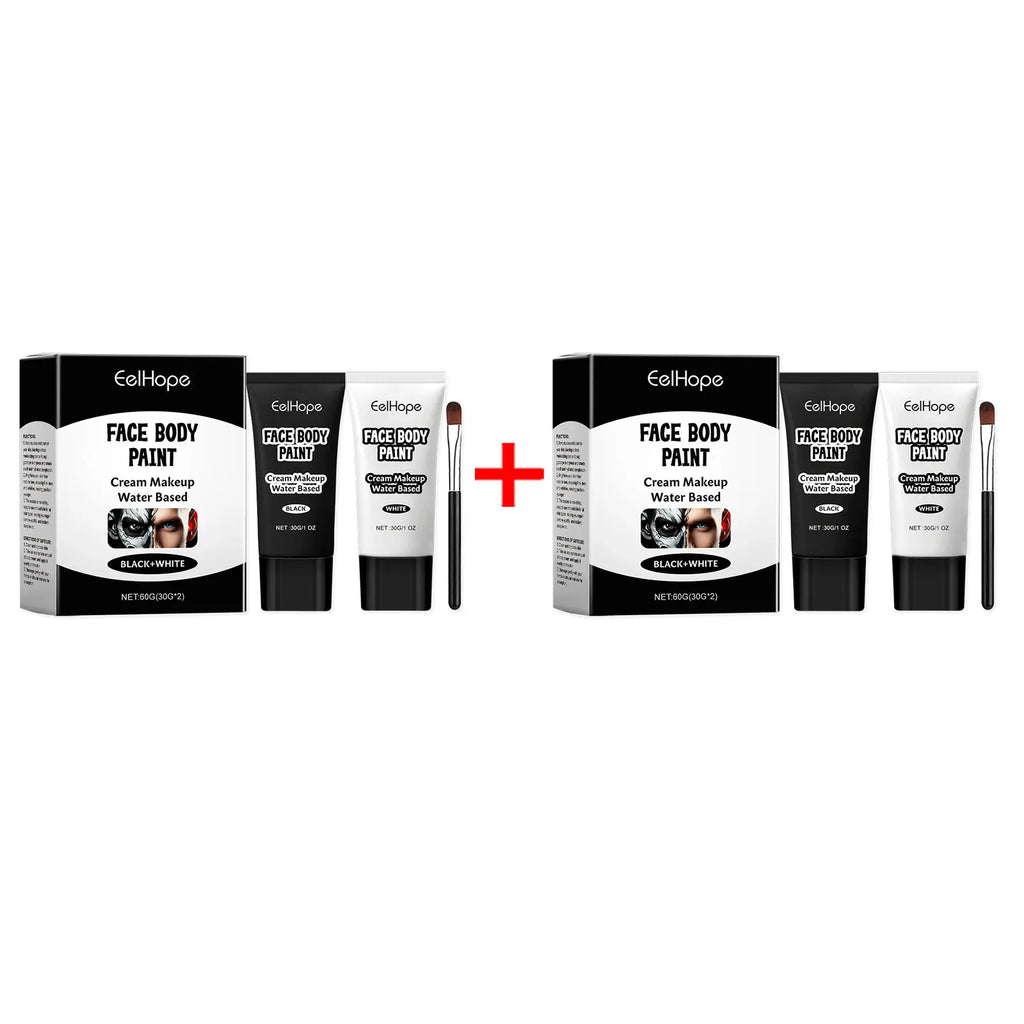 Halloween Black and White Foundation Paint Cream Concealer Easily Cover Skin Tone Clown Makeup Effect Cosplay Lasting Cosmetics - Big Tim's Magic Emporium