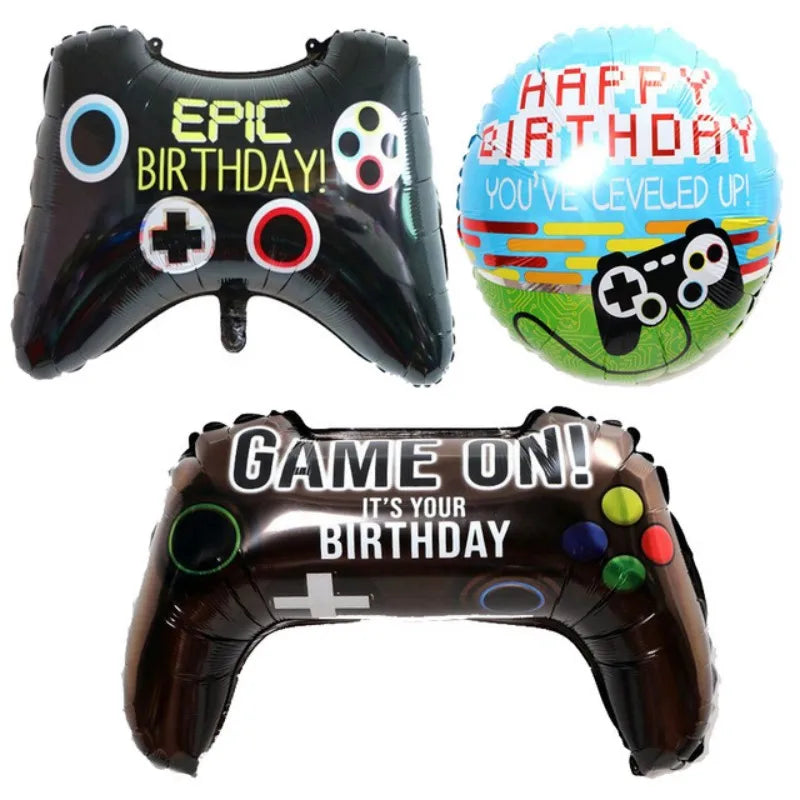 Video Game Controller Party Decoration Happy Birthday Gaming Gamepad Balloons Internet Celebrity Video Gamer Boys Party Supplies - Big Tim's Magic Emporium