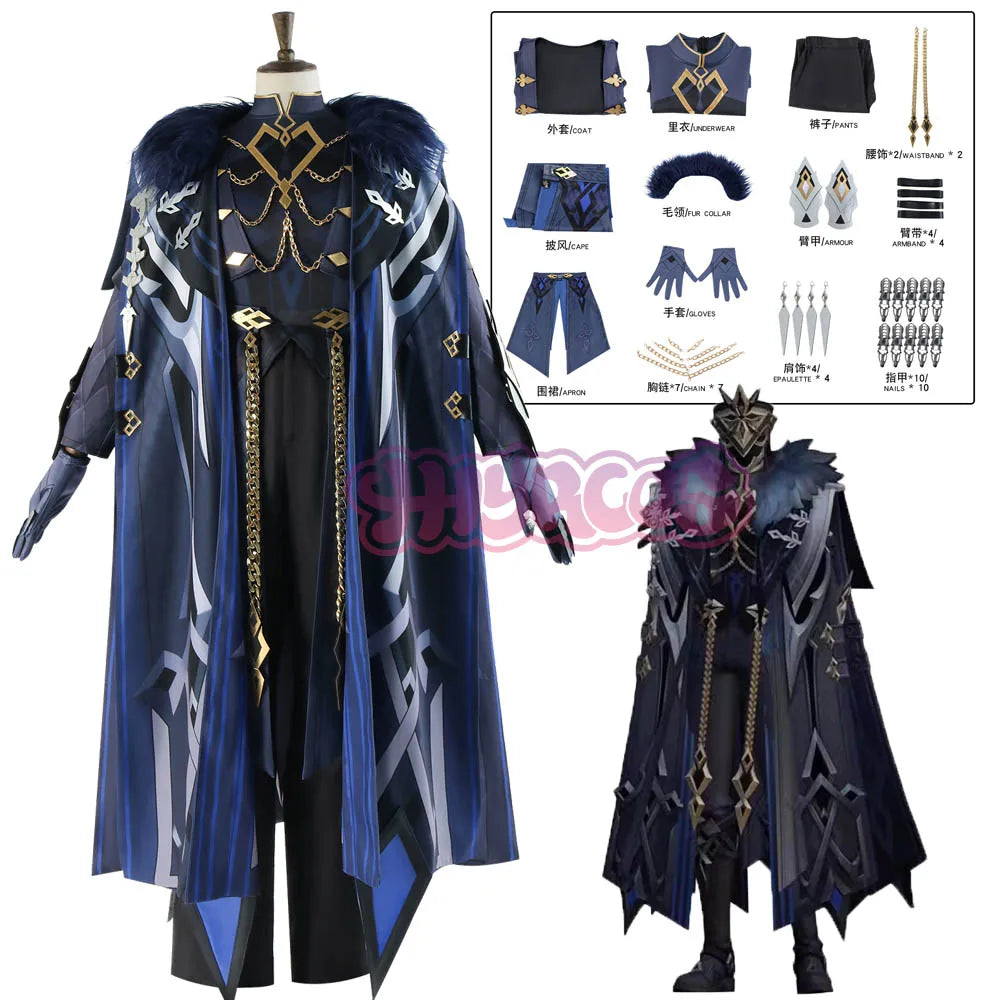 Il Capitano Cosplay Costume | Cloak, Uniform & Mask Set | Genshin Impact - Big Tim's Magic Emporium