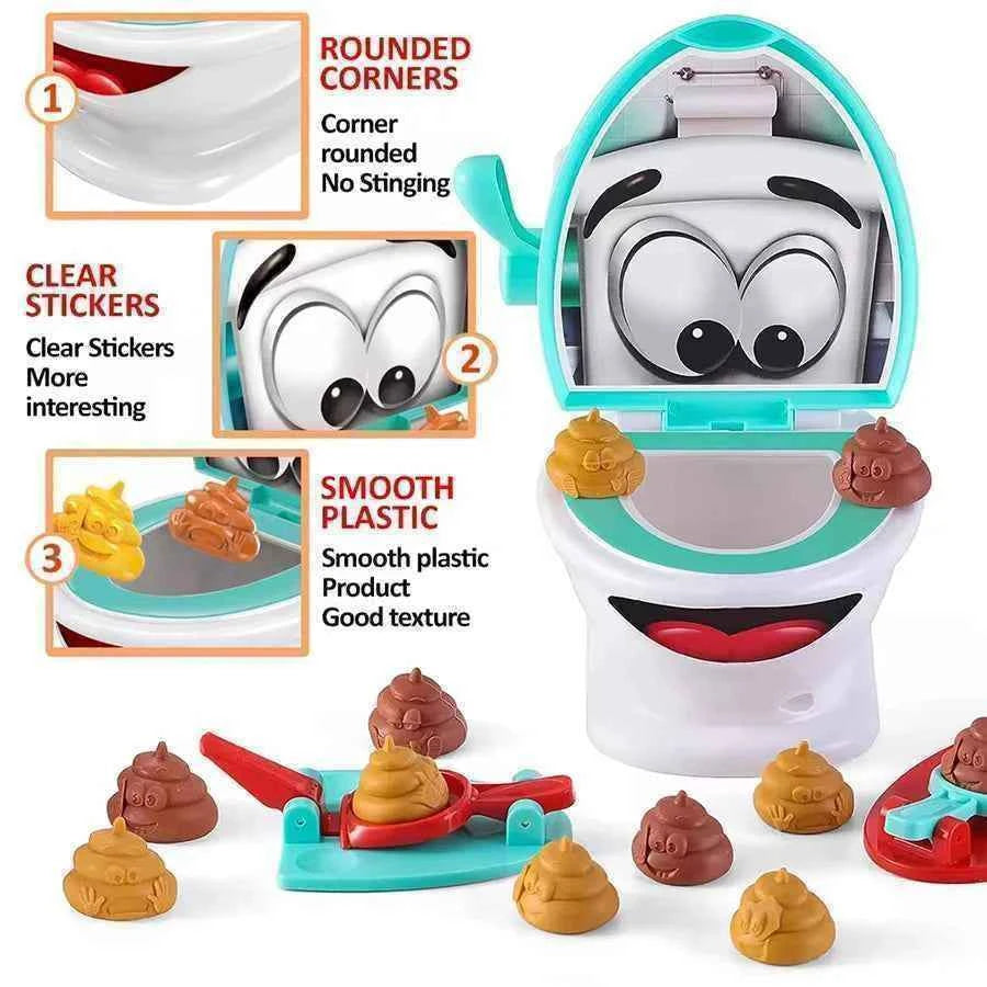 1Set child Poop Toilet Game 〔E〕Funny Toilet Trick Toy Party Game Board Games Flushing The Toilet For Kids Game Gifts〔Winter5〕