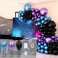 Parti Birthday Decoration Purple Balloon Garland Arch Kit Compatible With Video Game Party Metallic Chrome Blue Purple Balloon - Big Tim's Magic Emporium