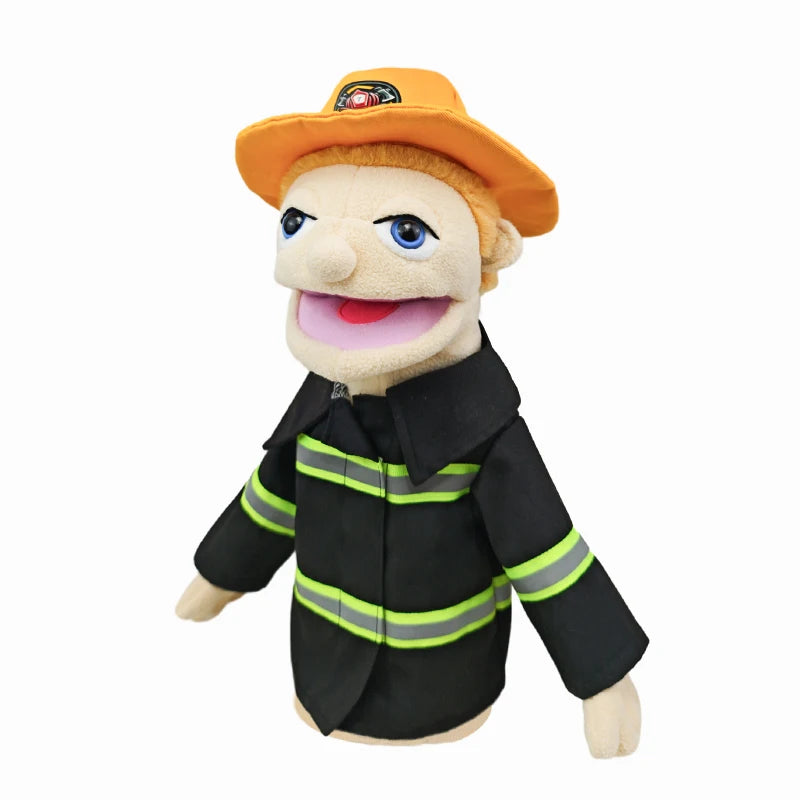 Cute Cartoon Profession Series Hand Puppet Plush Doctor Police Officer Nurse Teacher Job Puppet Ventriloquism Doll - Big Tim's Magic Emporium