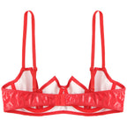V-Notch Underwired Open Chest Bra Top