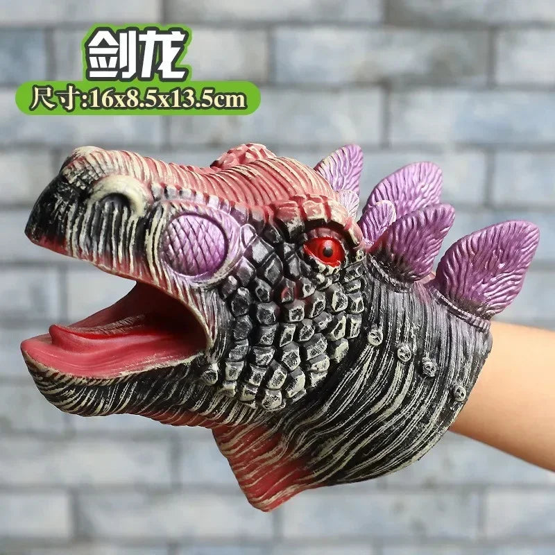 Hand Puppets Dinosaur head Model Toy T-Rex Dino Park Dolls Dinosaur Worlds Soft Toy for Gifts - Big Tim's Magic Emporium