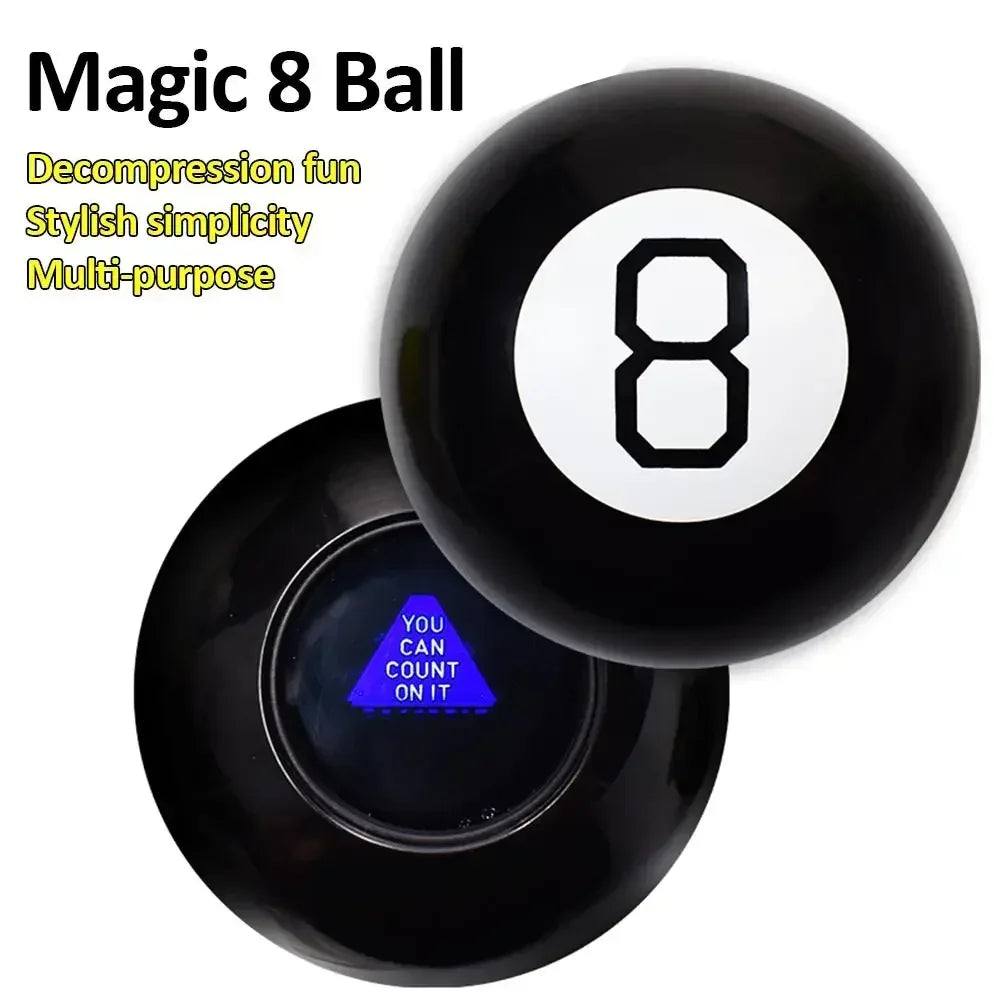 8 Props Ball 10CM Black Magic Ball Black 8 Magic Props New Strange Gift Toys For Children Adults Party Game magic tricks - Big Tim's Magic Emporium