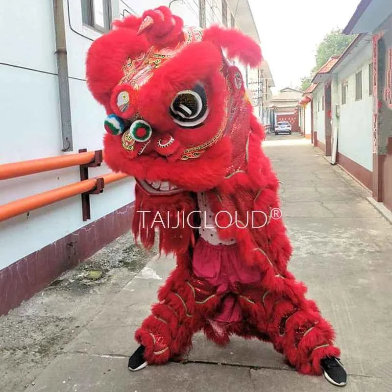 Southern Lion Dance Props for Adults, Double Performance Use, Wool Dragon Lantern, Authentic Lion Awakening Props.