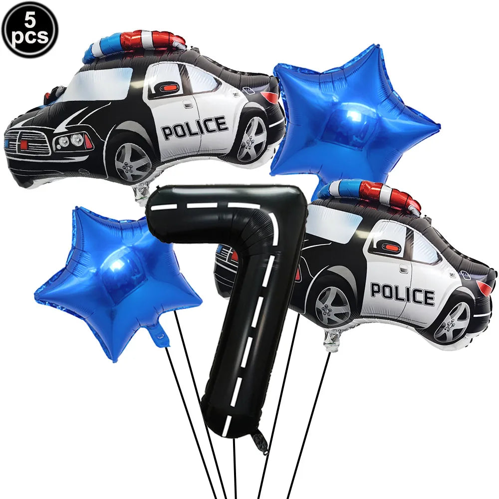 Police Party Plates Cups Napkins Police Officer and Car Party Birthday Party Decorations Tableware Boys Police Party Supplies - Big Tim's Magic Emporium