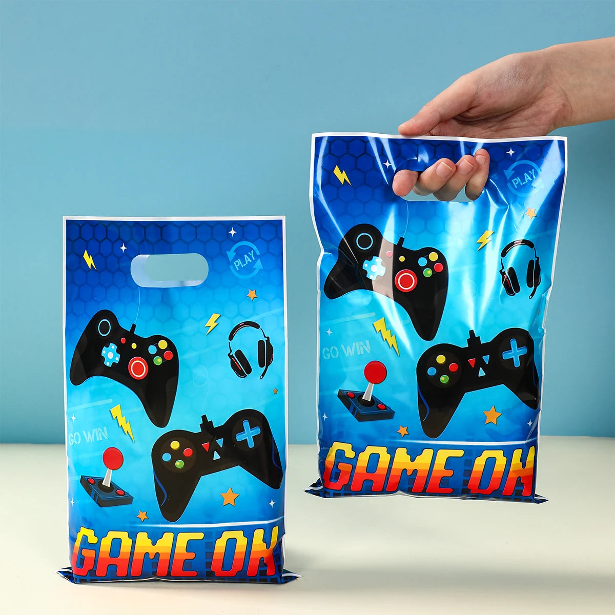 10/25pcs Game Party Gift Bag Electronic Game Theme Birthday Party Decor Happy Birthday Party Gift Bag with Handle Party Supplies - Big Tim's Magic Emporium