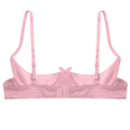 Satin Underwire Half-Cup Push-Up Bra