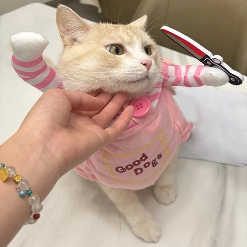 Cosplay Pet Costume Funny Party Cat Clothes For Small Medium Dogs Cats Halloween Cute Cats Apparel Festival Kitten Sphynx Gift