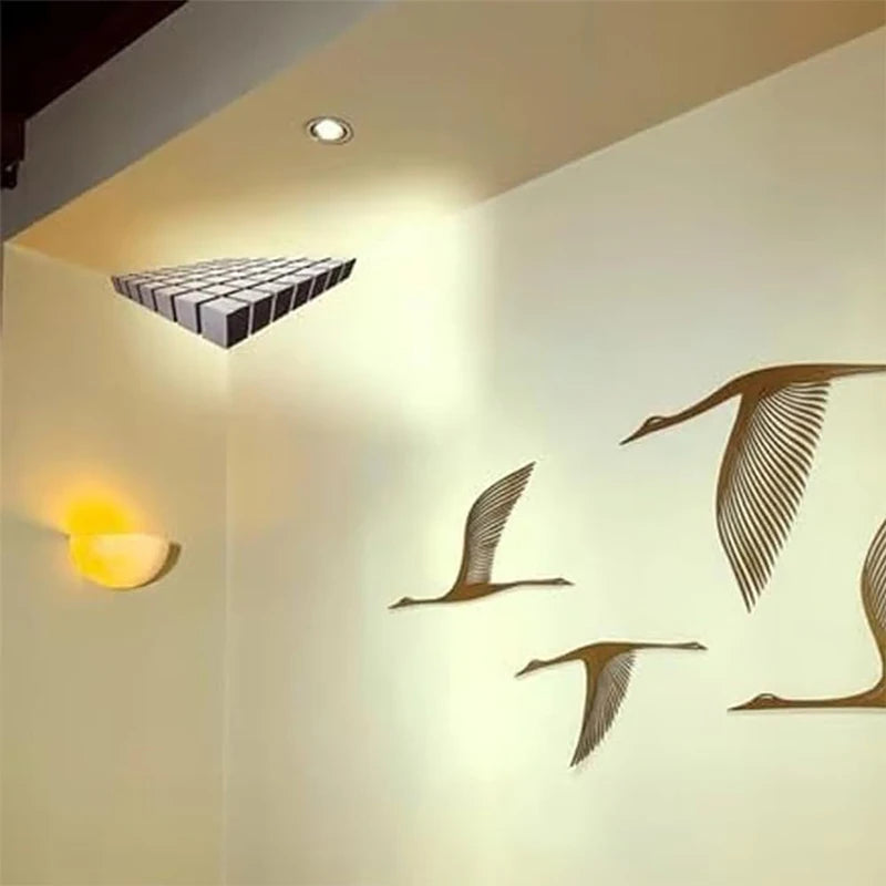 Optical Illusion Wall Art – 3D Corner Wall Decal – Impossible Corners Inspired Peel And Stick Removable 3D Wall Art