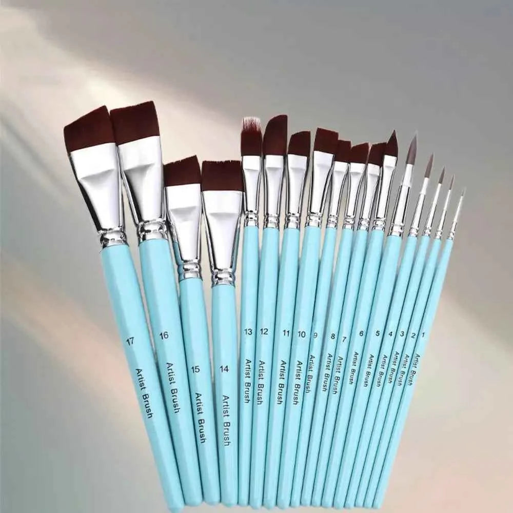 Body Pinting Face Body Art Paint Multifunctional Wooden Handle Drawing Art Pen with Storage Box Portable Oil Painting Brushes