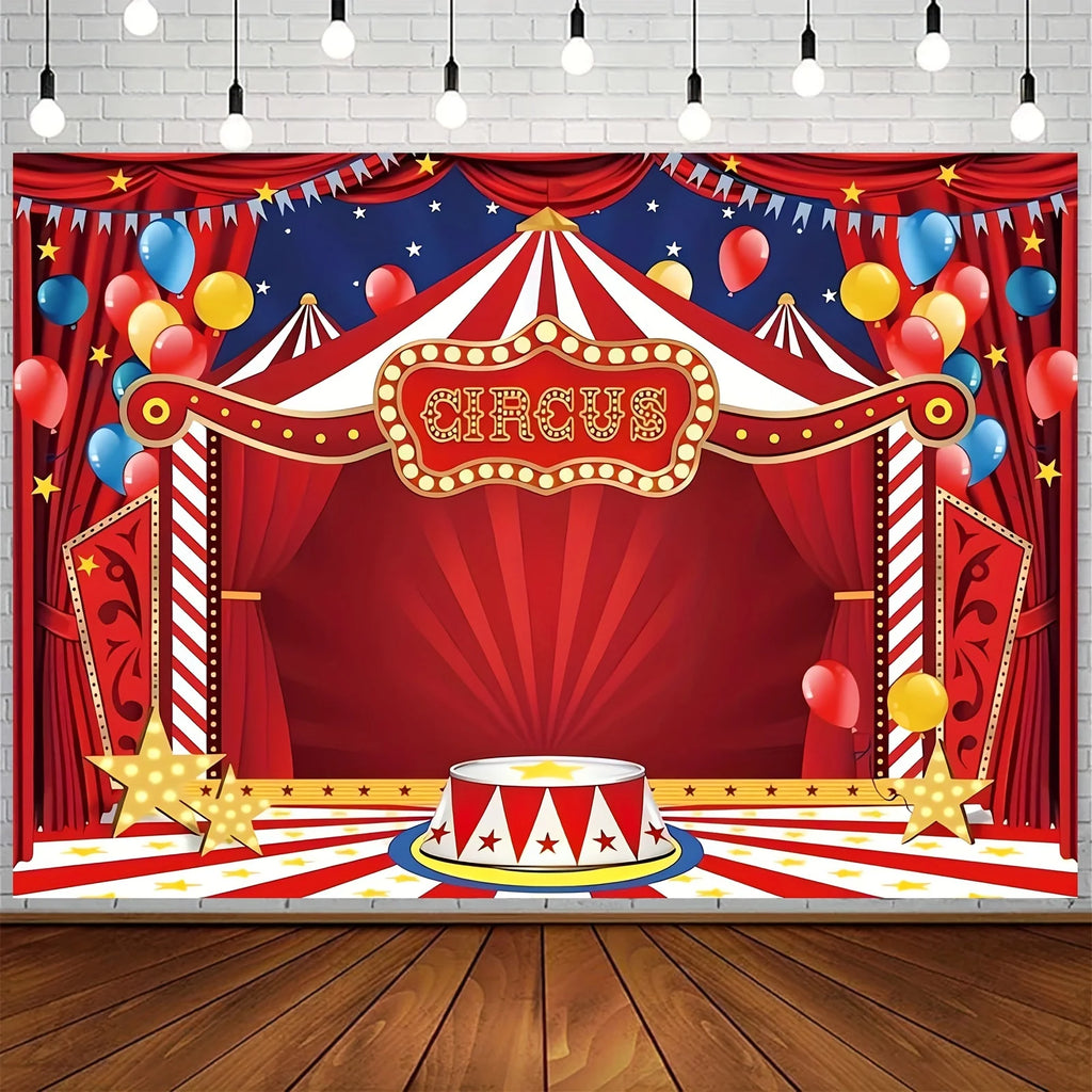 Circus Carnival party background Fabric Carnival theme party decoration background Circus birthday party background - Big Tim's Magic Emporium