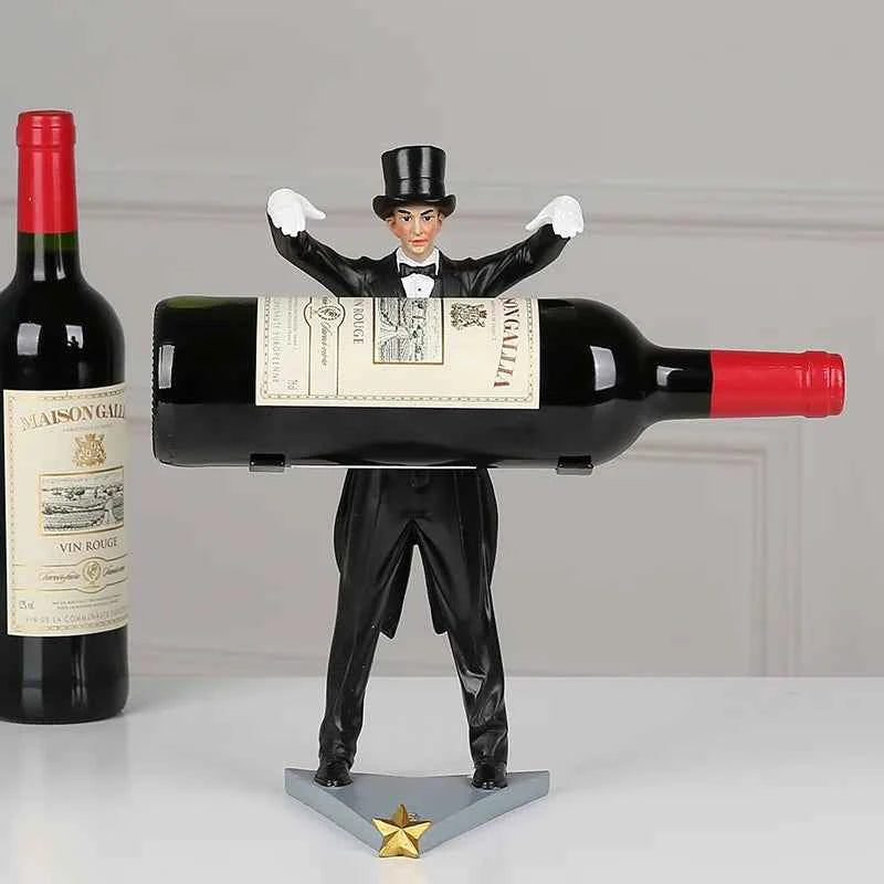Magical Wine Bottle Rack, Home Decoration, Wine Bottle Rack, Handmade Resin, Colorful European Style, Handsome Magician